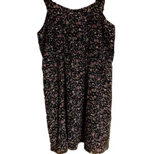 SHEIN Curve 3X Little Summer Dress (Black With Flowers)
